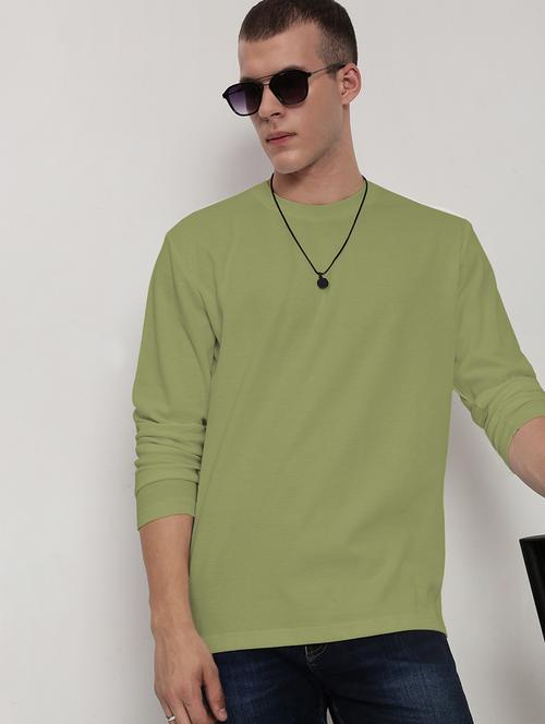 men solid long sleeve regular fit t-shirt - 22038156 - Standard Image - 0