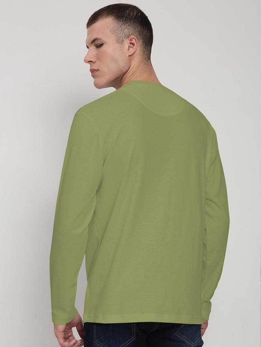 men solid long sleeve regular fit t-shirt - 22038156 - Standard Image - 3