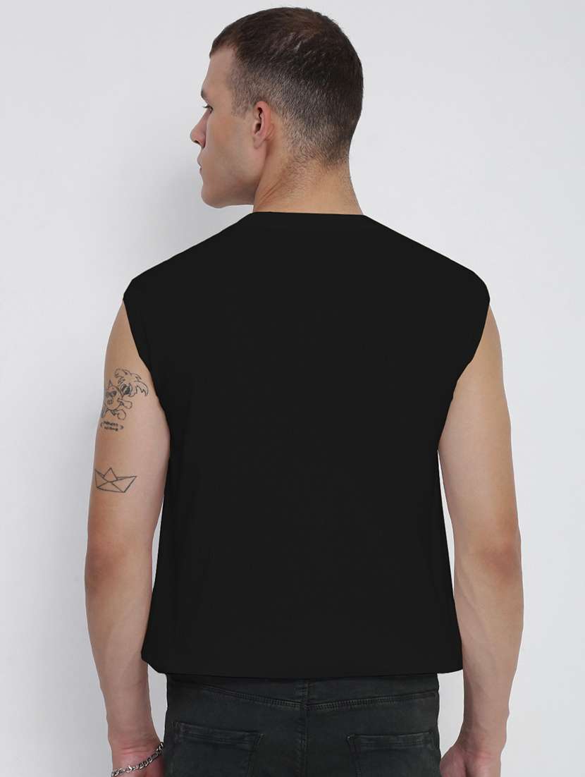 men solid sleeveless regular fit t-shirt - 22038160 -  Standard Image - 3