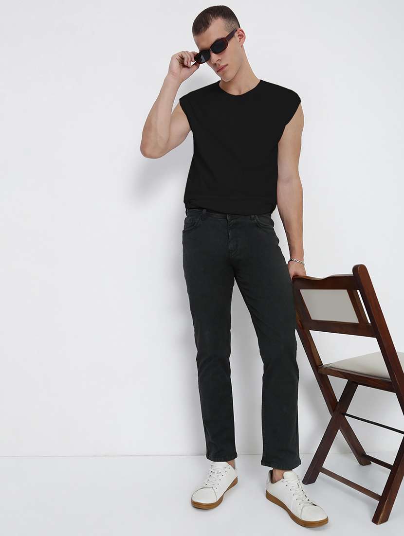 men solid sleeveless regular fit t-shirt - 22038160 -  Standard Image - 5