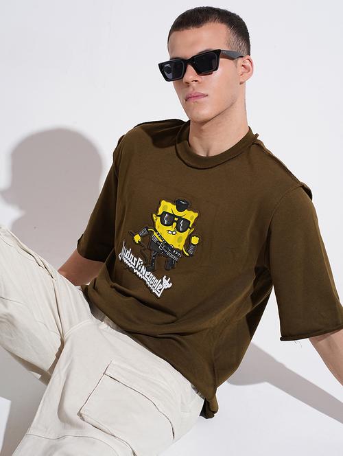 men printed short sleeve oversized t-shirt - 22038167 - Standard Image - 0
