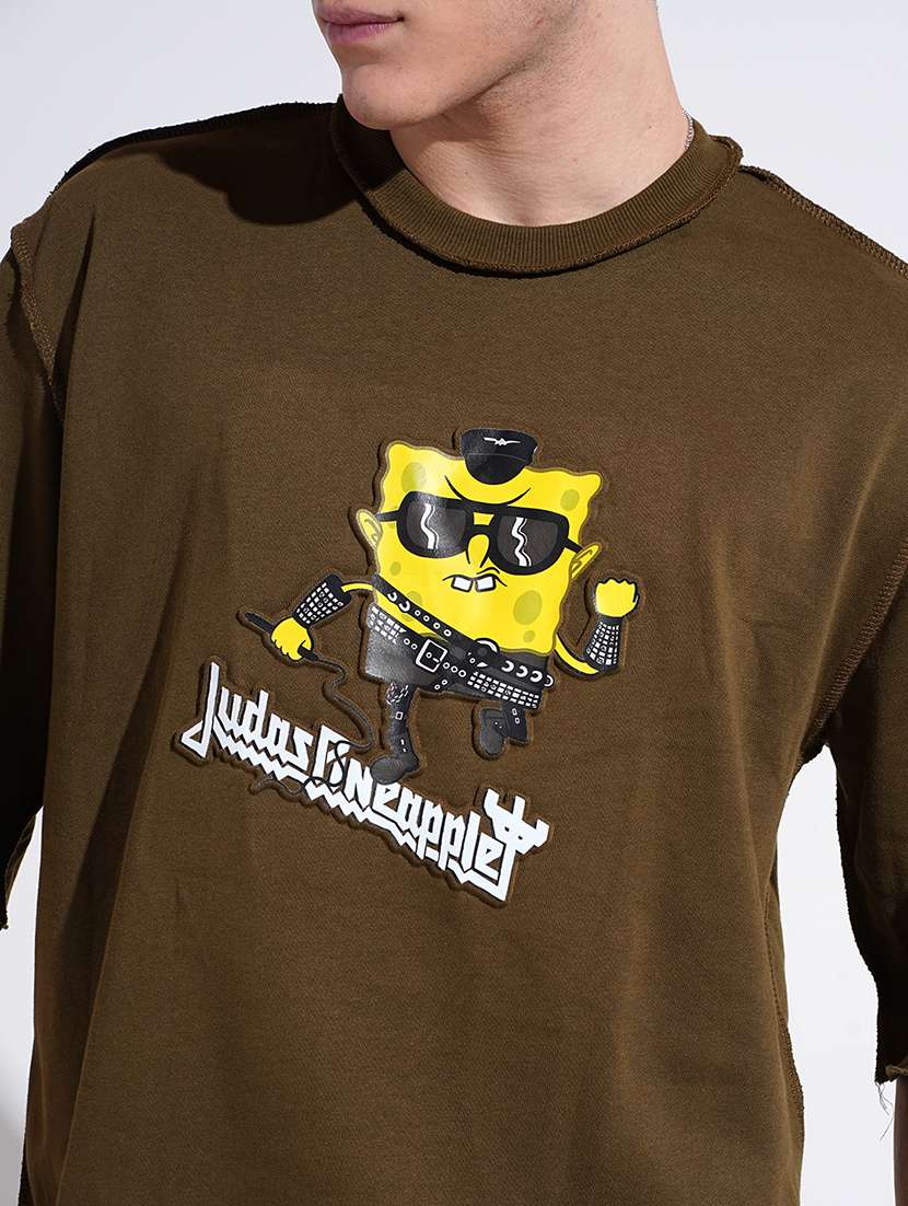 men printed short sleeve oversized t-shirt - 22038167 - Standard Image - 5