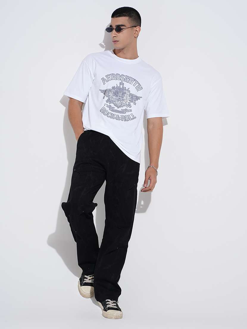 men printed short sleeve oversized t-shirt - 22038178 - Standard Image - 5