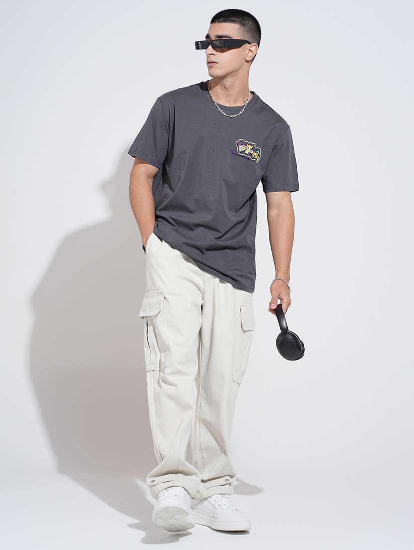 men printed short sleeve oversized t-shirt - 22038180 -  Standard Image - 5