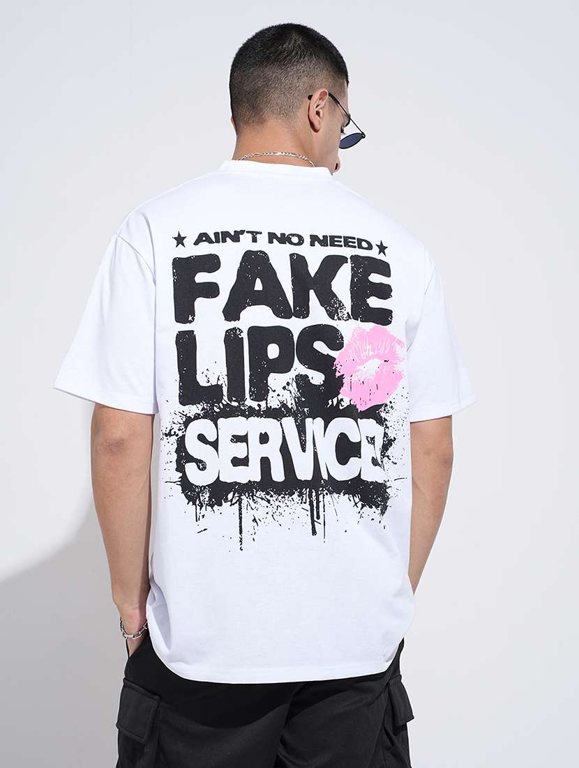 men printed short sleeve oversized t-shirt
