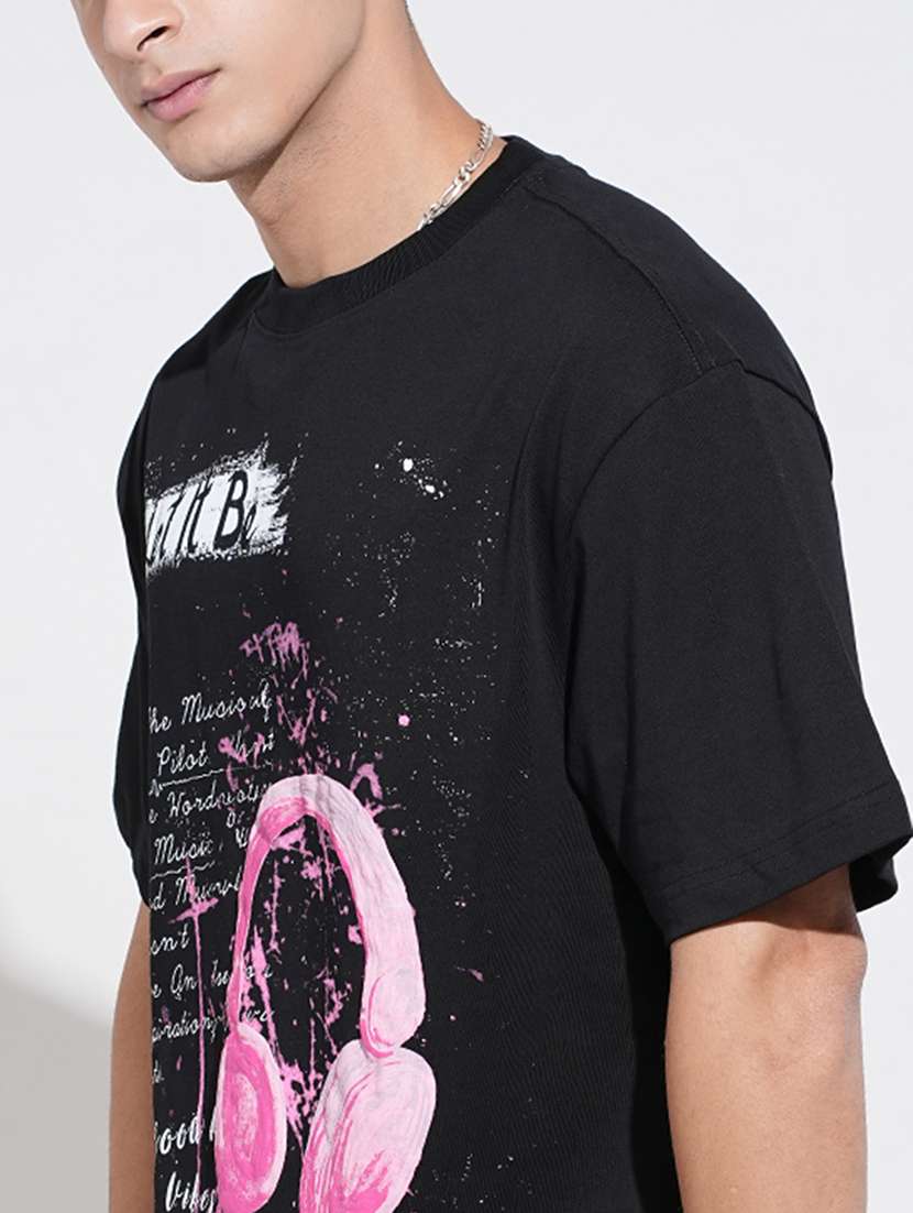 men printed short sleeve oversized t-shirt - 22038187 -  Standard Image - 5