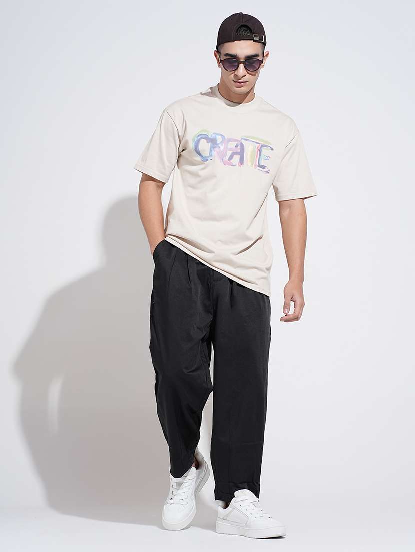 men printed short sleeve oversized t-shirt - 22038189 -  Standard Image - 5