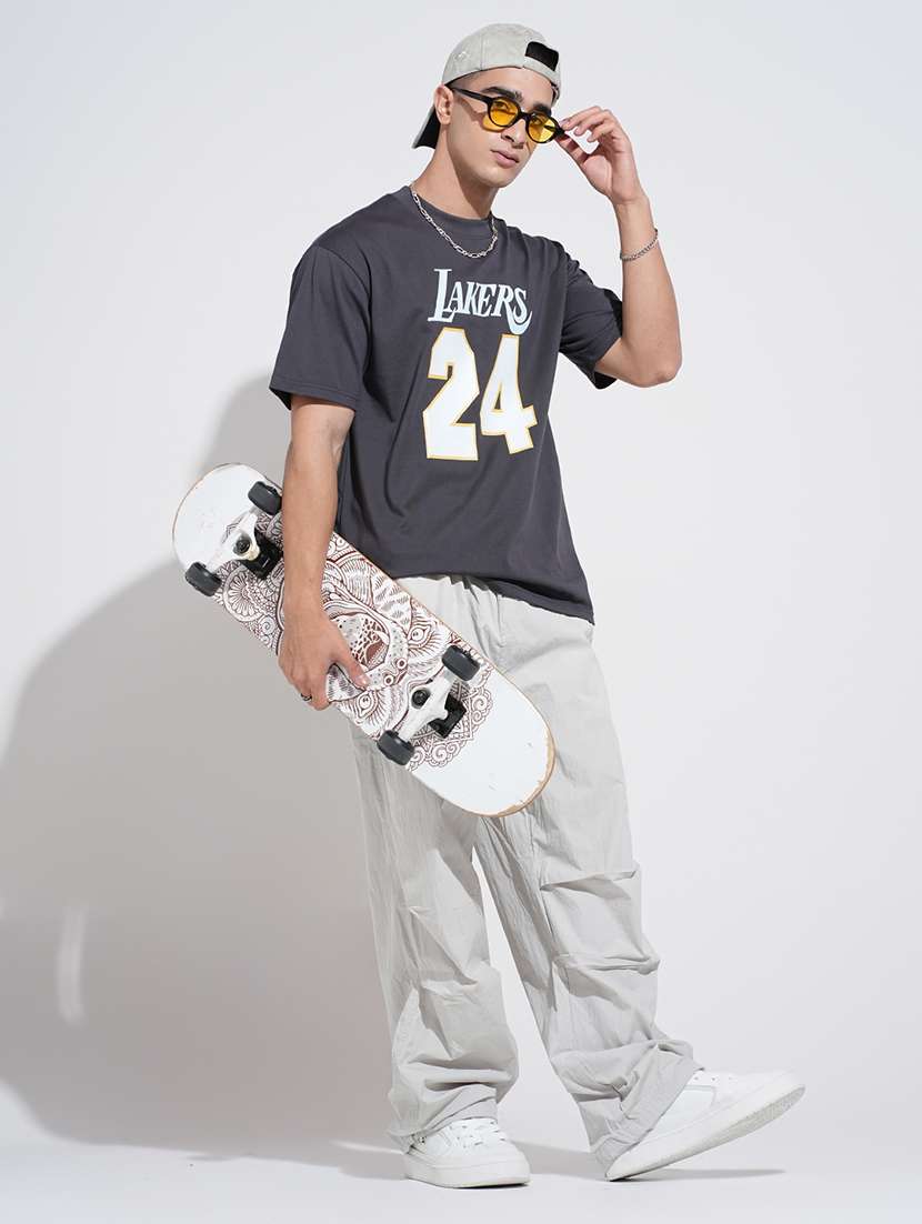 men printed short sleeve oversized t-shirt - 22038193 -  Standard Image - 5