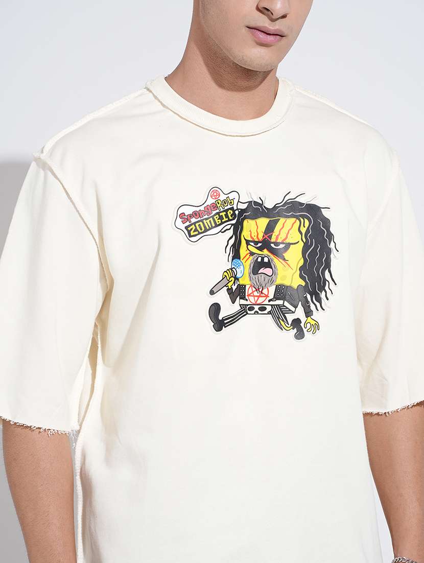 men printed short sleeve oversized t-shirt - 22038207 -  Standard Image - 5