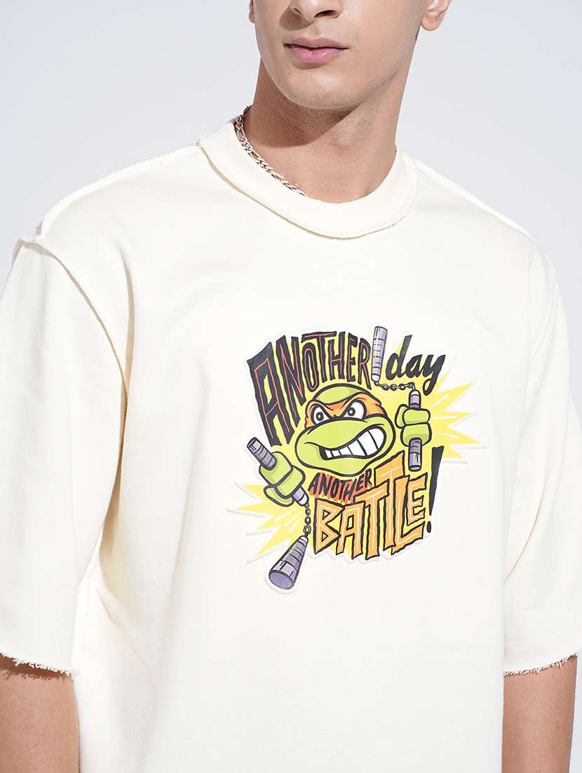 men printed short sleeve oversized t-shirt - 22038209 -  Standard Image - 5