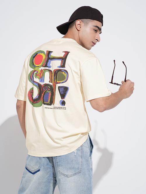 men printed short sleeve oversized t-shirt - 22038210 - Standard Image - 0