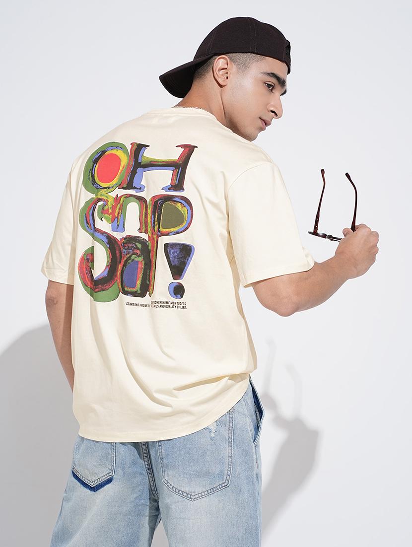 men printed short sleeve oversized t-shirt - 22038210 - Zoom Image - 0