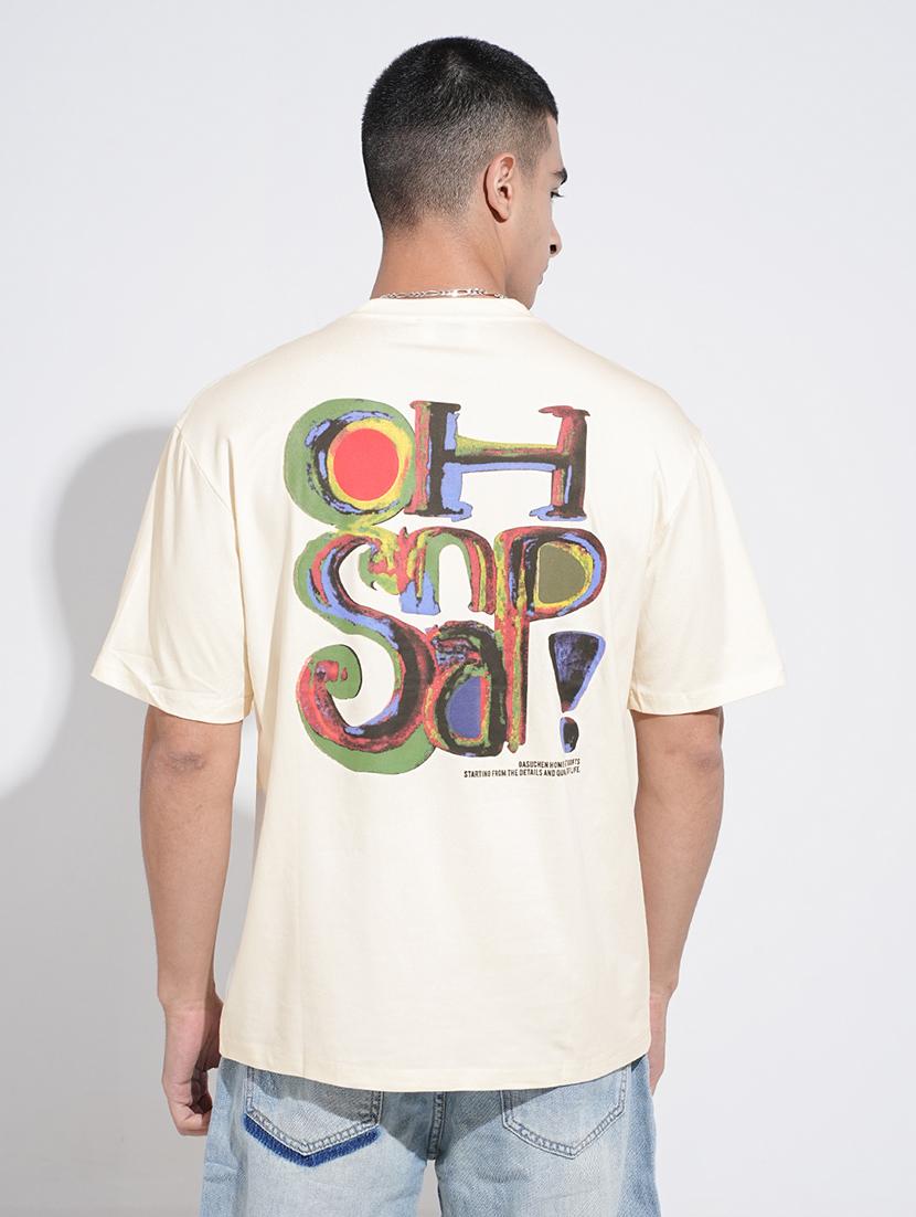 men printed short sleeve oversized t-shirt - 22038210 - Standard Image - 3