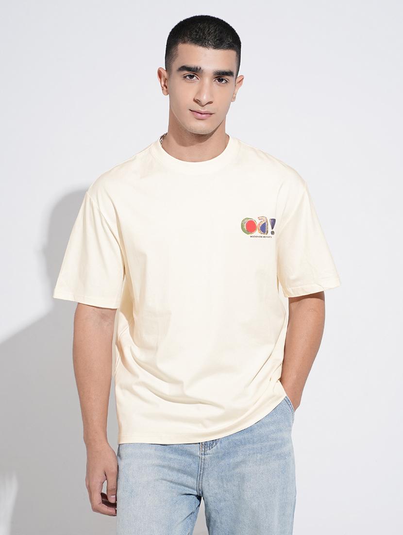 men printed short sleeve oversized t-shirt - 22038210 - Standard Image - 5