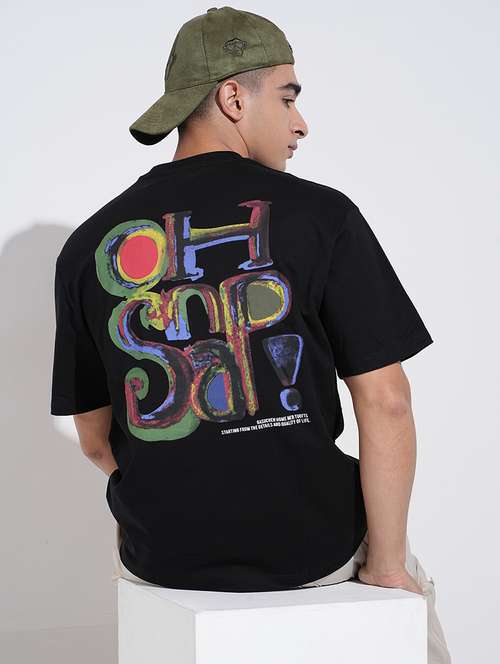 men printed short sleeve oversized t-shirt - 22038211 - Standard Image - 0