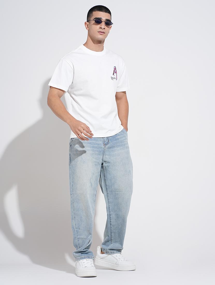 men printed short sleeve oversized t-shirt - 22038212 - Standard Image - 5