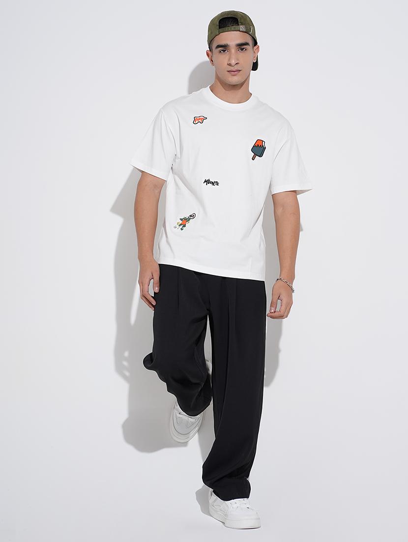 men printed short sleeve oversized t-shirt - 22038213 - Standard Image - 5
