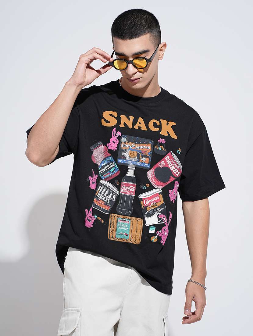 men printed short sleeve oversized t-shirt - 22038216 - Zoom Image - 0