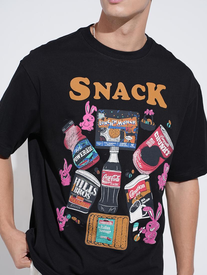 men printed short sleeve oversized t-shirt - 22038216 - Standard Image - 5