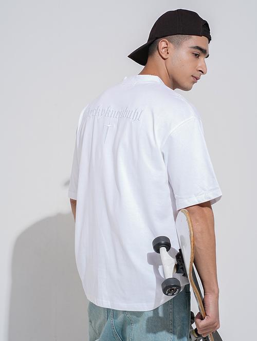 men solid short sleeve oversized t-shirt - 22038217 - Standard Image - 0