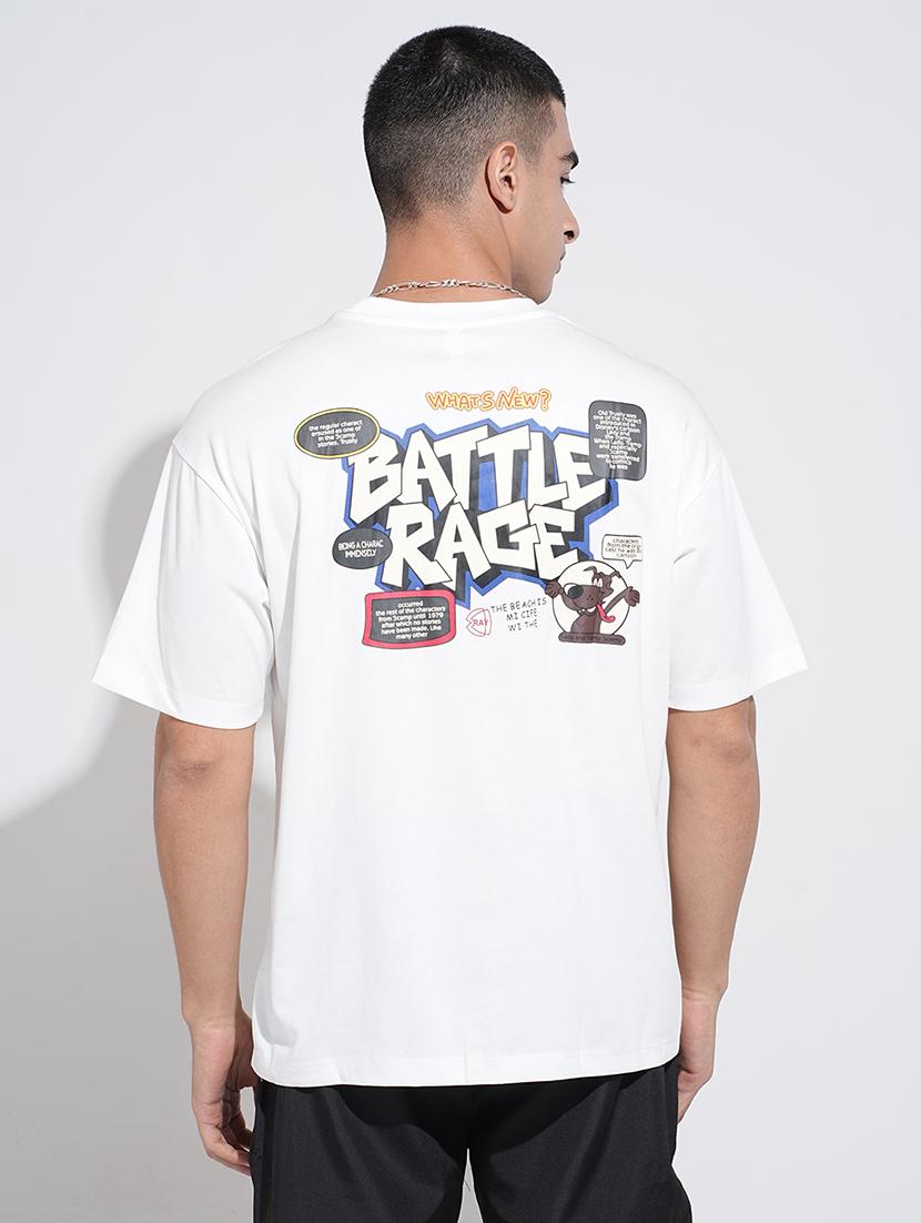 men printed short sleeve oversized t-shirt - 22038220 - Standard Image - 3