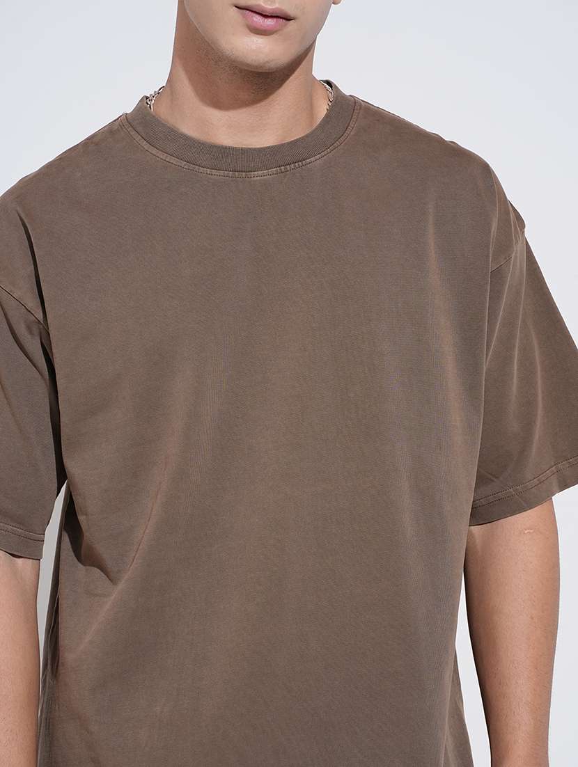 men solid short sleeve oversized t-shirt - 22038221 -  Standard Image - 5