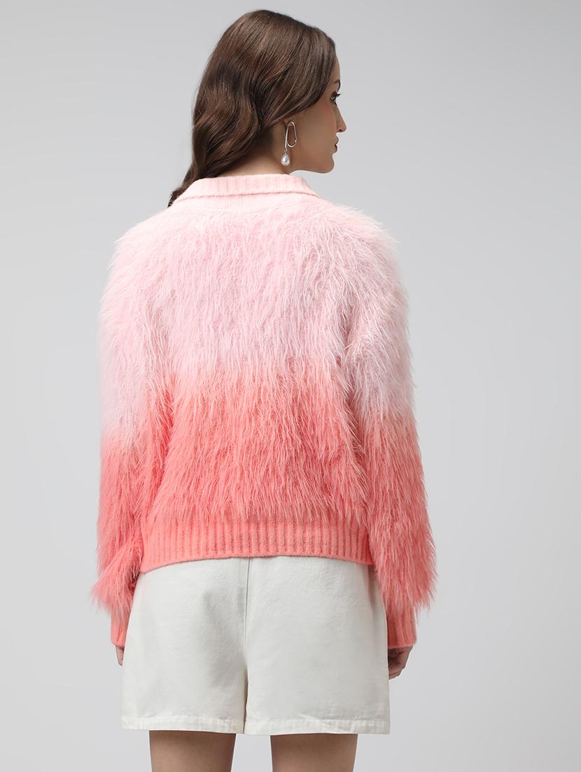 women stand collar long sleeve cardigan - 22038238 - Standard Image - 3