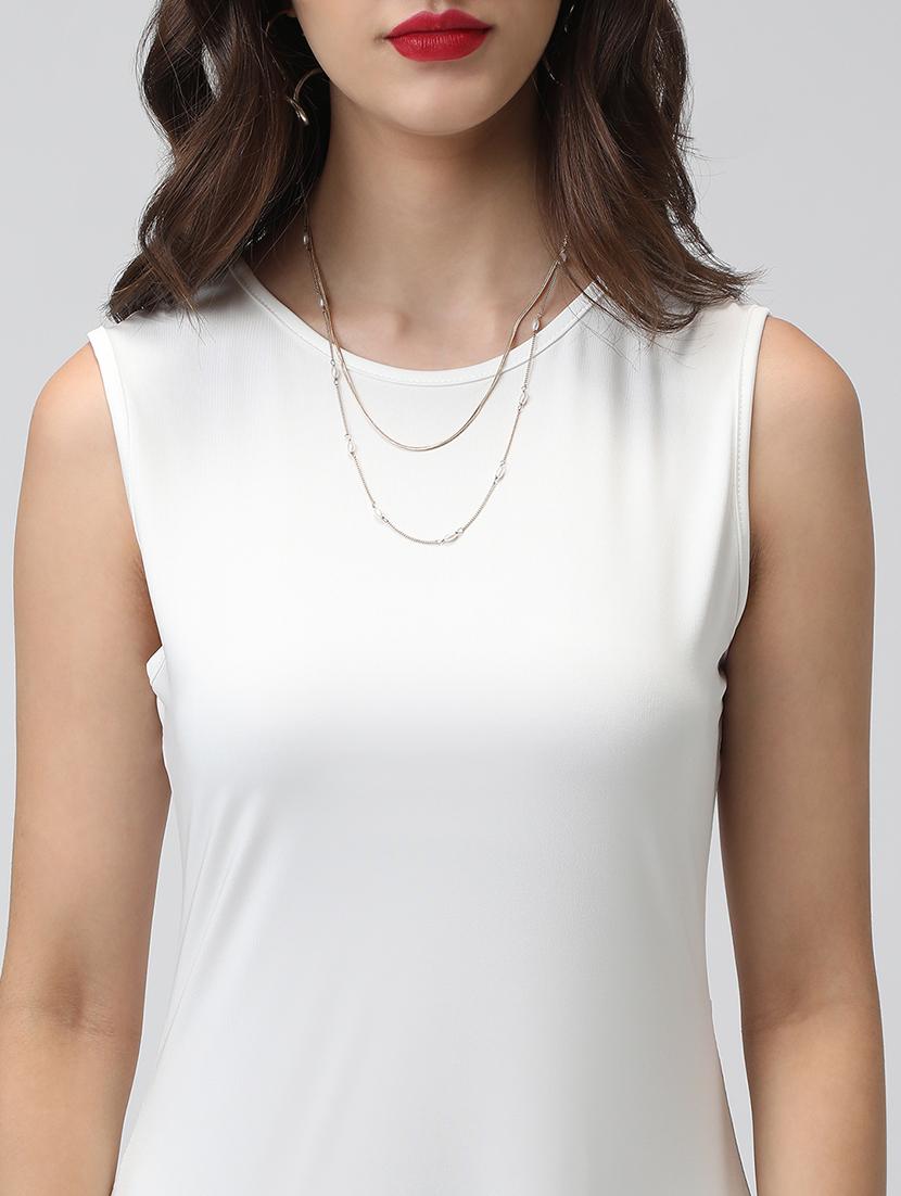 women white solid sleeveless a-line dress - 22038245 - Standard Image - 5