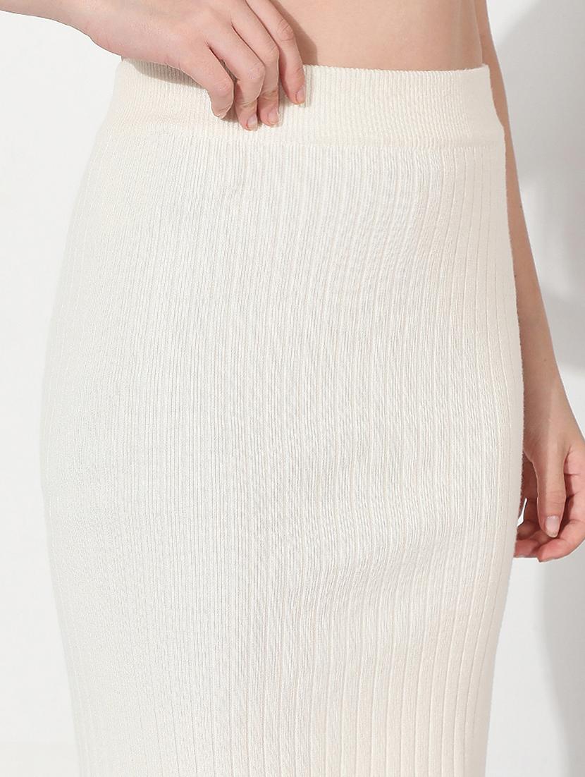 women solid high rise pencil skirt - 22038272 - Standard Image - 5