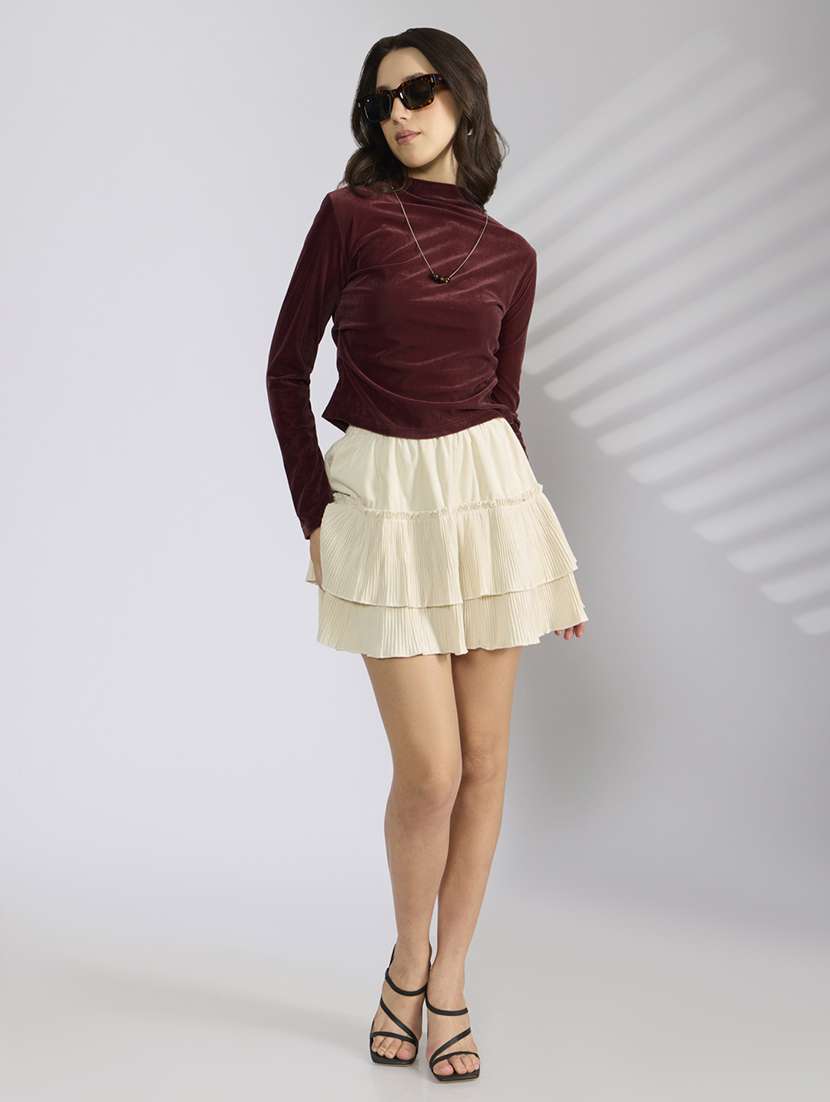 women solid long sleeve regular top - 22038306 -  Standard Image - 5