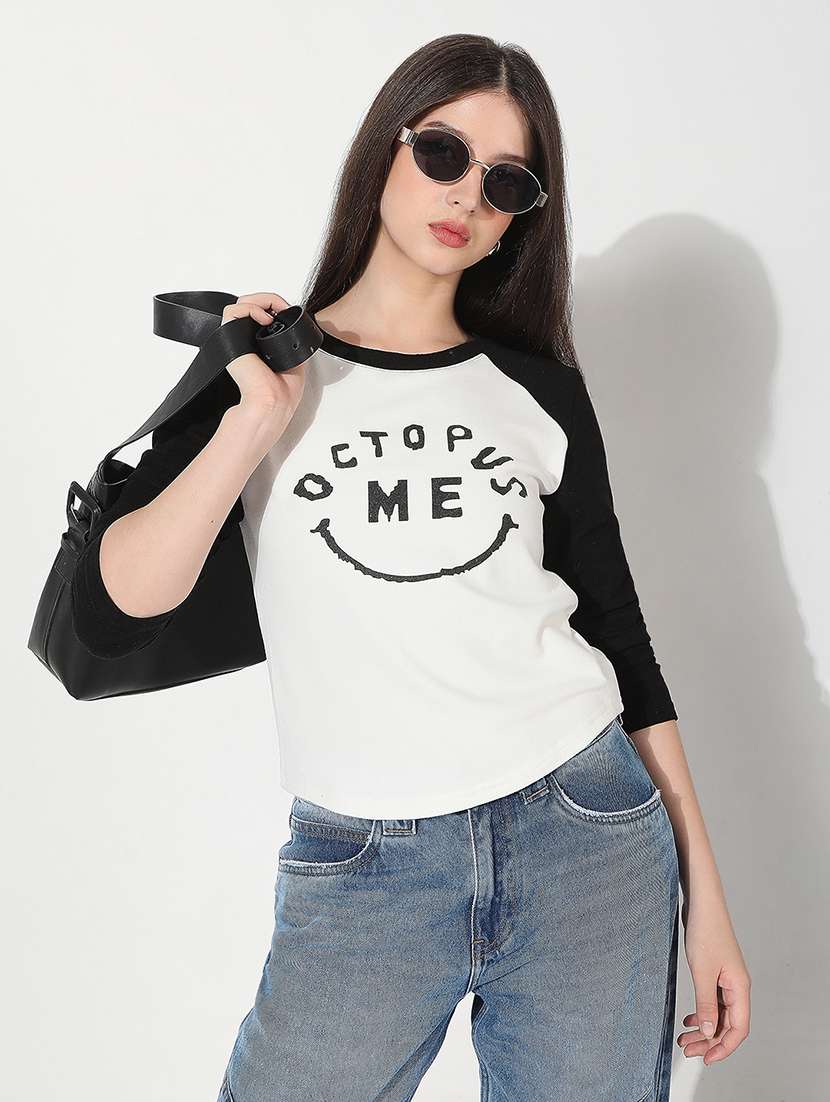 women color blocked long sleeve top