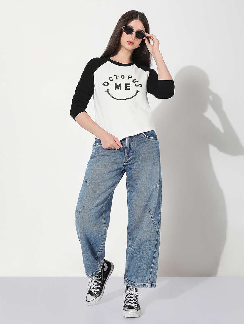 women color blocked long sleeve top - 22038310 -  Standard Image - 5