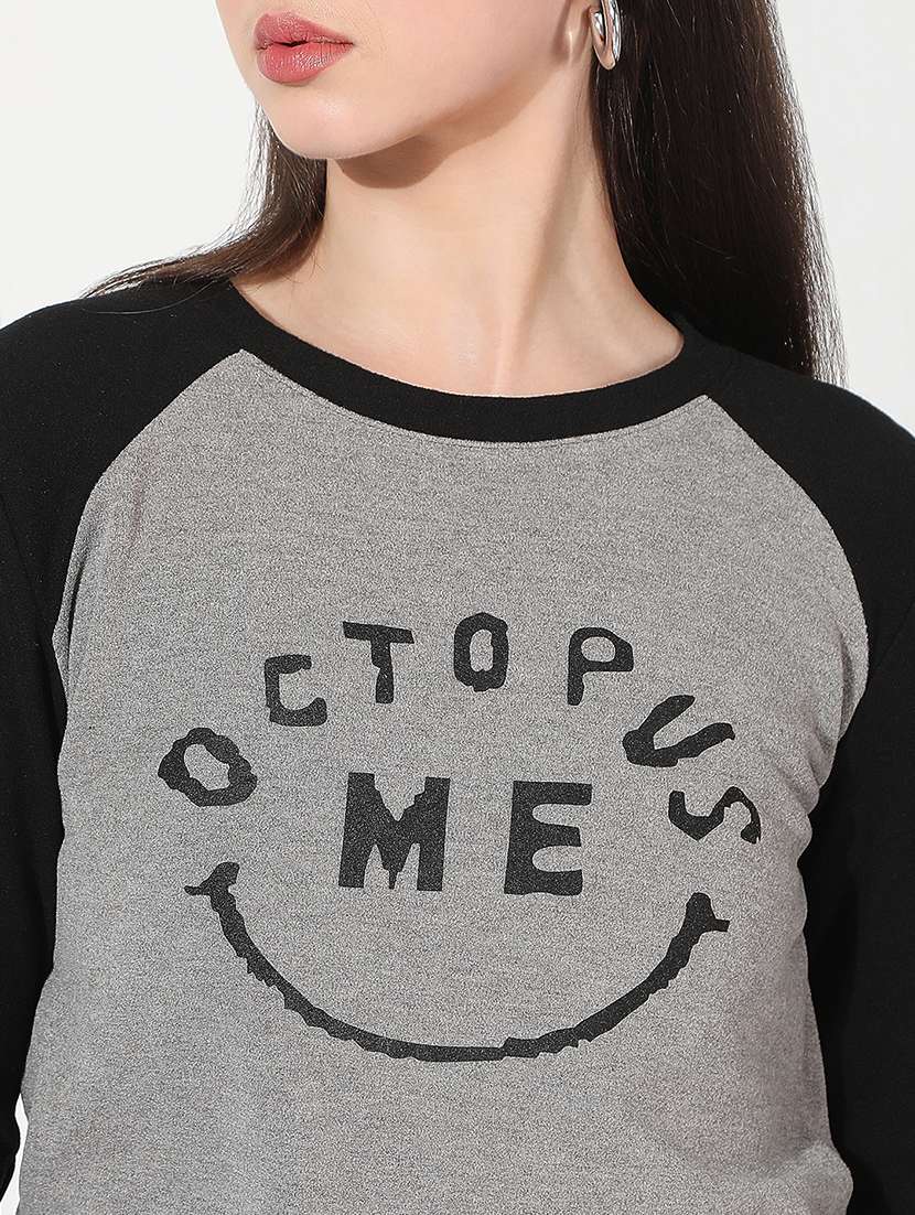 women color blocked long sleeve top - 22038311 - Standard Image - 5