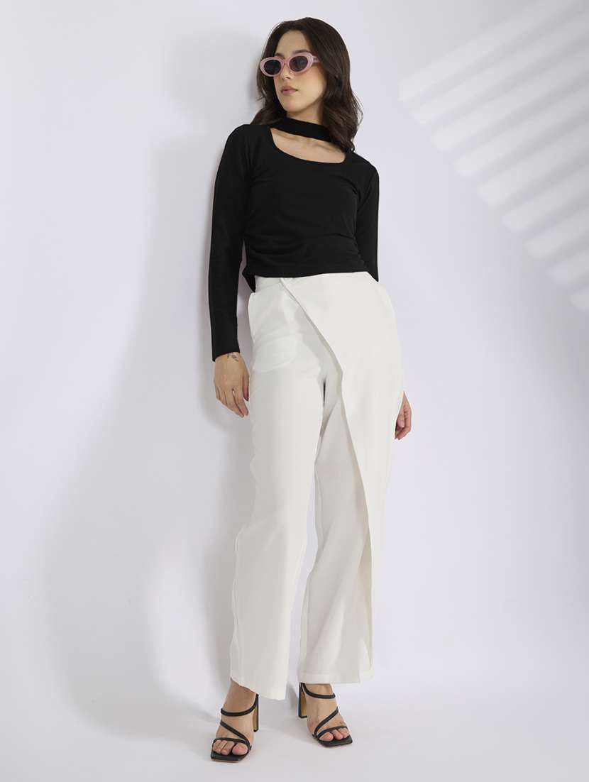 women black solid long sleeve top - 22038322 -  Standard Image - 5