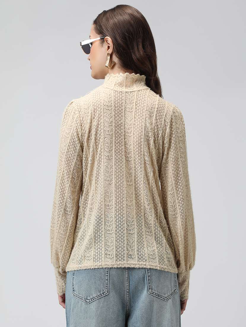 women self designed puff sleeve top - 22038329 - Standard Image - 3
