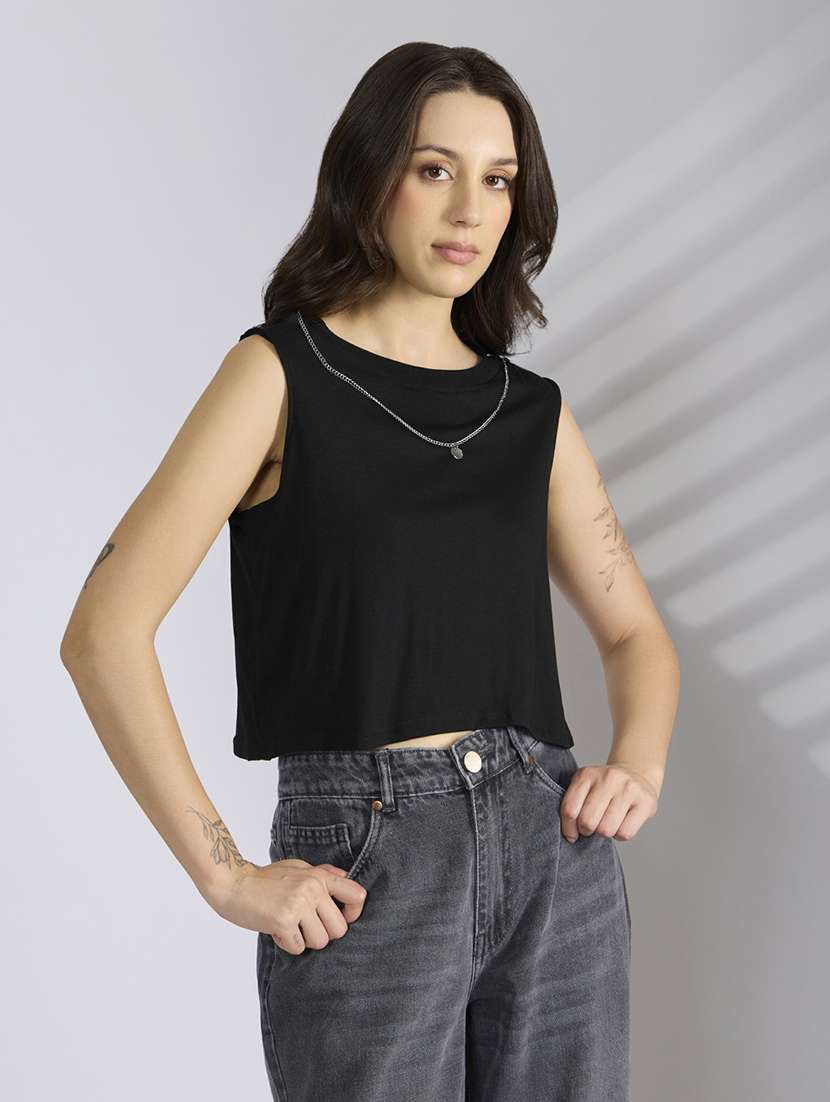 women checkered collared shirt top with slip - 22038351 - Standard Image - 3
