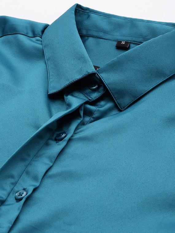 women solid collared long sleeve regular fit shirt - 22038361 - Standard Image - 3