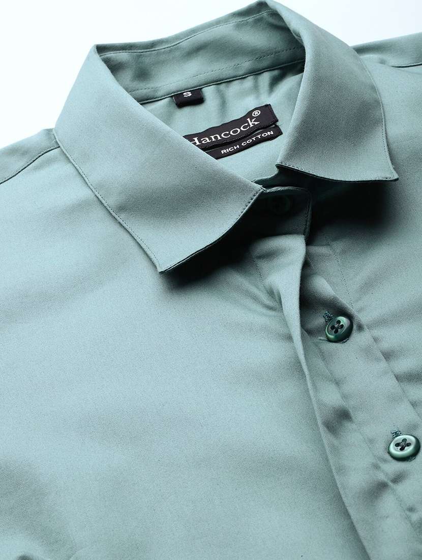 women solid collared long sleeve shirt - 22038373 -  Standard Image - 3