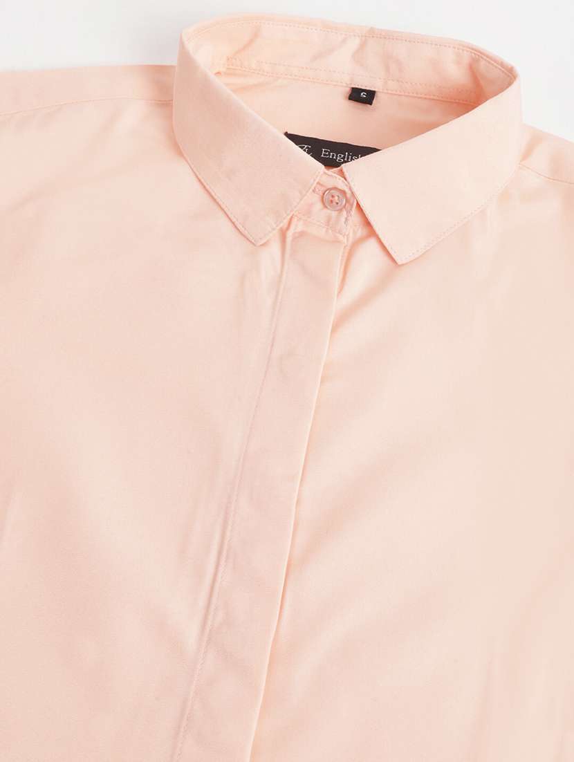 women solid collared long sleeve shirt - 22038403 -  Standard Image - 3