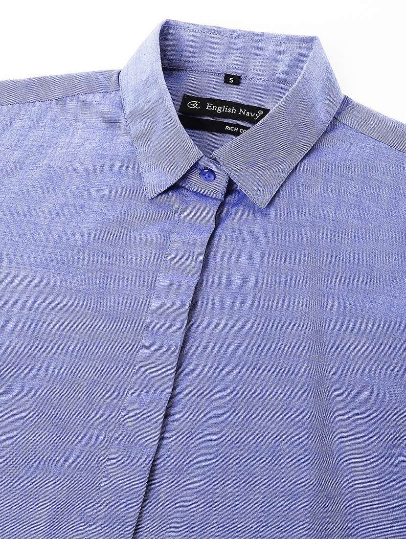 women solid collared long sleeve regular fit shirt - 22038417 -  Standard Image - 3