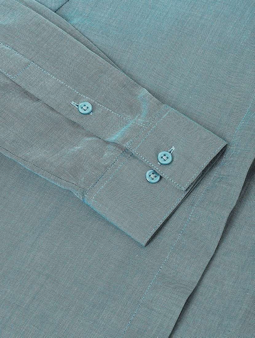 women solid collared long sleeve shirt - 22038418 -  Standard Image - 3