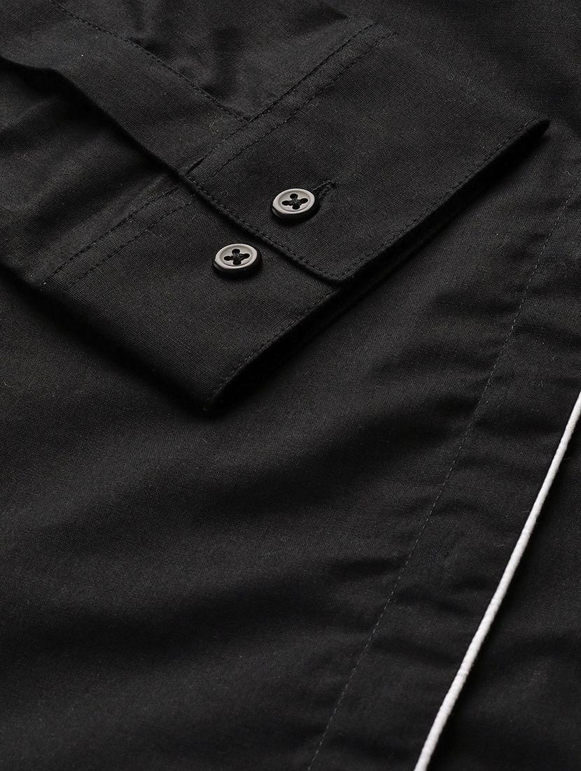 black cotton regular shirt - 22038481 - Standard Image - 3