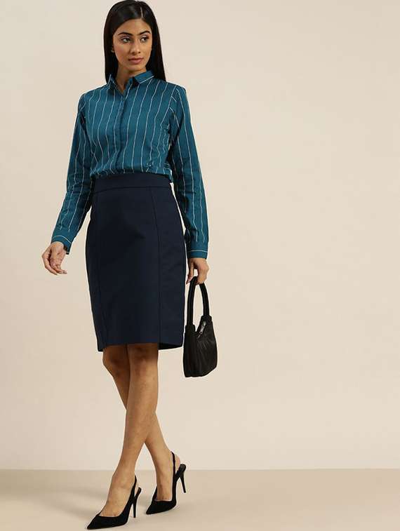 blue cotton regular shirt - 22038505 - Standard Image - 5