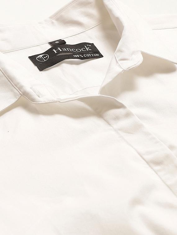 women solid collared short sleeve shirt - 22038520 - Standard Image - 3
