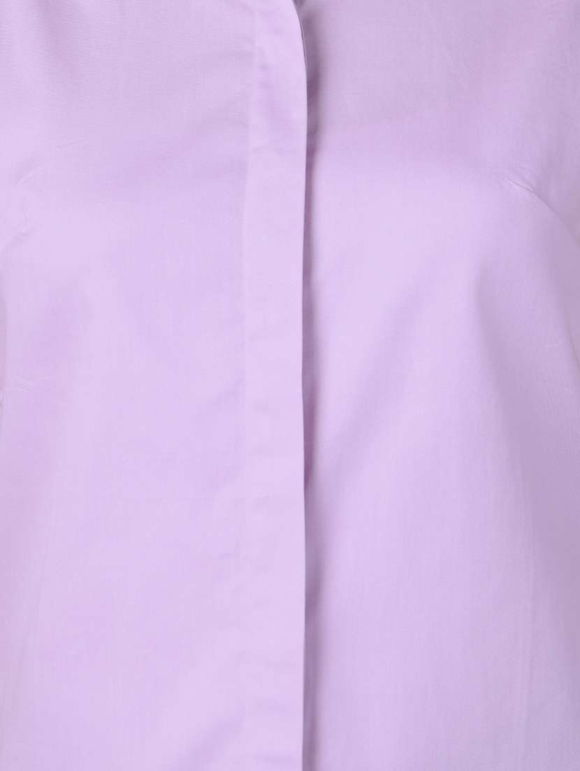 women solid collared sleeveless shirt - 22038525 - Standard Image - 5
