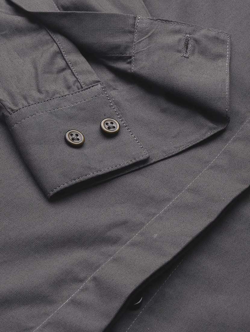 women solid collared long sleeve shirt - 22038553 -  Standard Image - 5