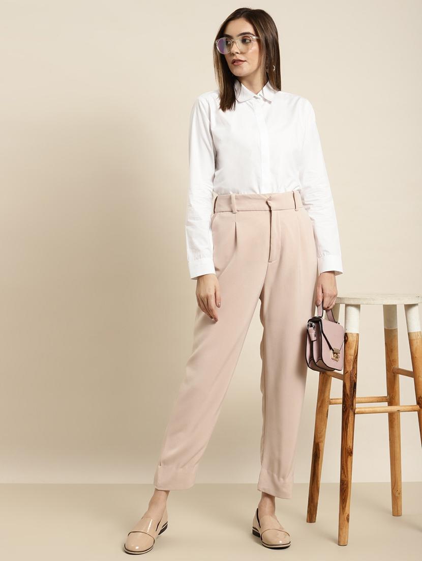 women solid collared long sleeve shirt - 22038562 - Standard Image - 3