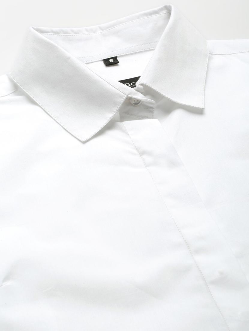 women solid collared long sleeve shirt - 22038562 - Standard Image - 5