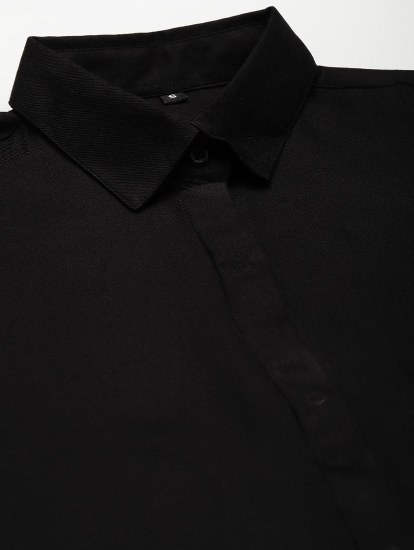 women solid collared long sleeve shirt - 22038572 - Standard Image - 5