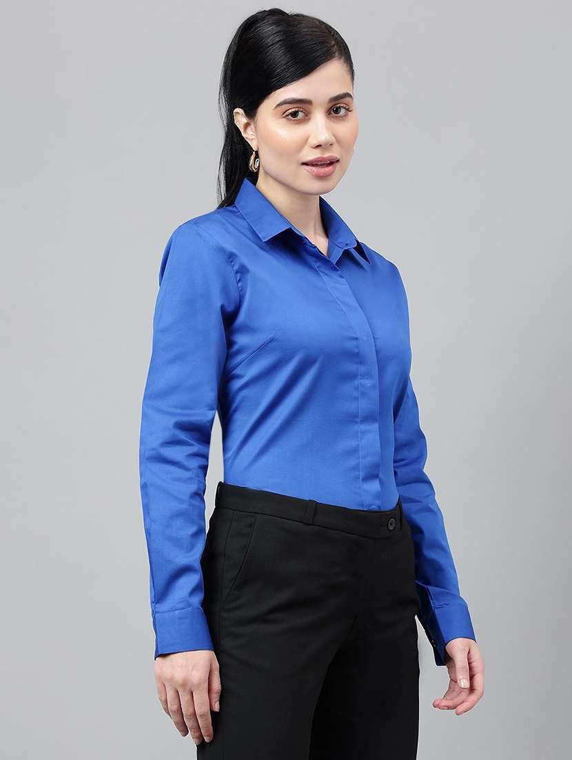 women collared long sleeve regular fit shirt - 22038665 - Standard Image - 3